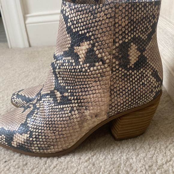 Vince Camuto Snakeskin Ankle Booties - Picture 2 of 6